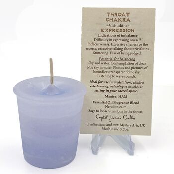 Throat Chakra Votive Candle by Crystal Journey