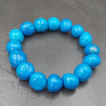 Blue Howlite Nugget Bead Bracelet