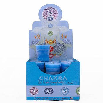 Throat Chakra Votive Candle by Crystal Journey