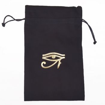Eye of Horus on Black Velour Bag