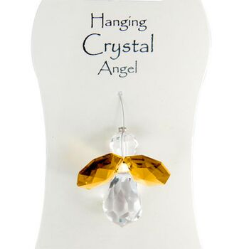Yellow Topaz Angel Hanging Crystal