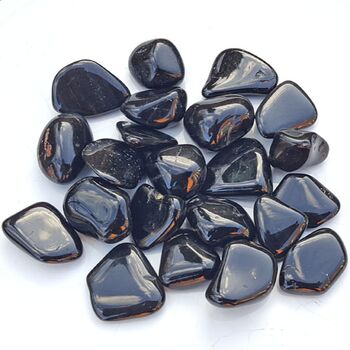 Small Black Onyx Tumble Stones 1-1.5cm