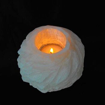 Selenite Proton Style T-Lite Holder
