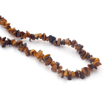 Tiger Eye Chip Necklace 32 inch