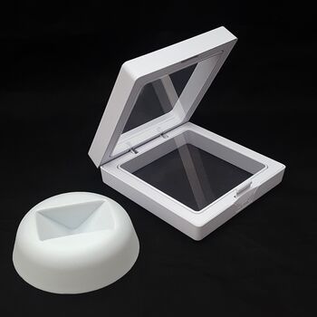 White Floating Stands for Gems or Coins