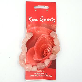 Rose Quartz Tumble Stone Bracelet