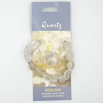 Clear Quartz Tumble Stone Bracelet