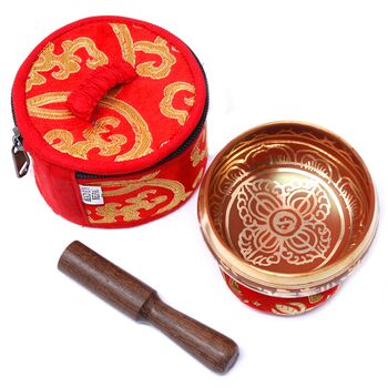 Mini Red Singing Bowl Set 8cm wide