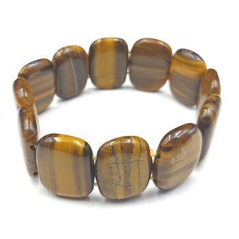 Tigers Eye Rectangle Bead Bracelet