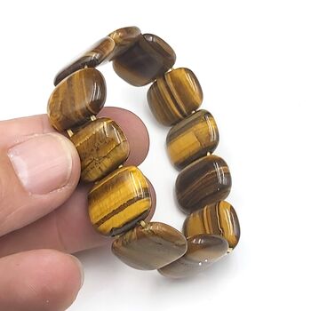 Tigers Eye Rectangle Bead Bracelet
