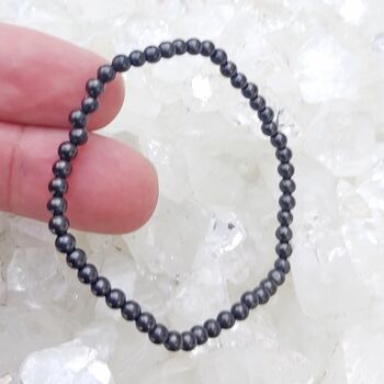Shungite Fine Beaded Bracelet 4mm