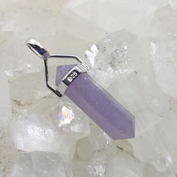 Lepidolite Double Terminated Pendant