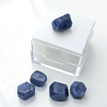 Blue Sapphires In Specimen Box