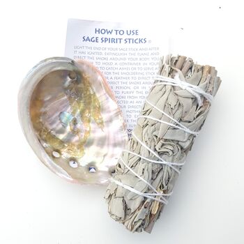 White Sage Smudge Stick and Shell