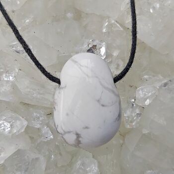 Side Drilled Howlite Oval Tumble Stone Crystals