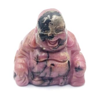 Pink Rhodonite Gemstone Buddha No1