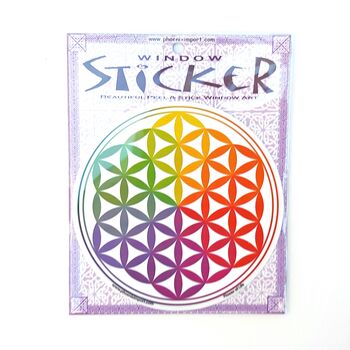 Window Sticker Rainbow Flower of Life