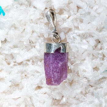Natural Ruby Pendant in Solid 925 Silver No40