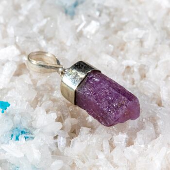 Natural Ruby Pendant in Solid 925 Silver No22