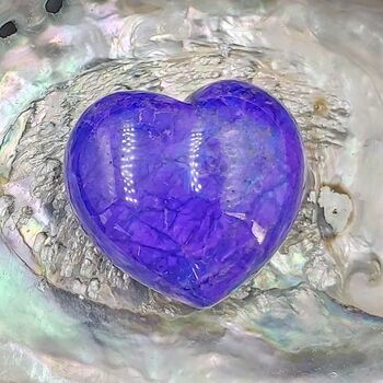 Purple Howlite Puff Hearts 4cm