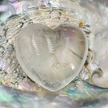 Quartz Crystal Puff Heart
