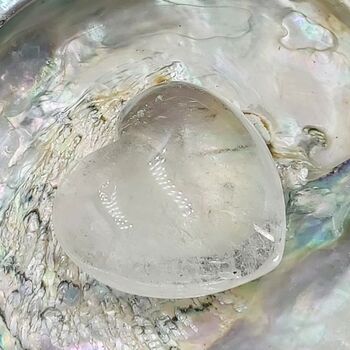 Quartz Crystal Puff Heart
