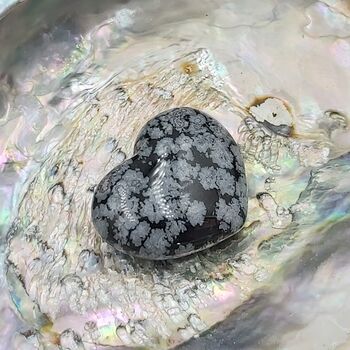 Mini Snowflake Obsidian Hearts