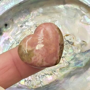 Mini Pink Rhodonite Hearts 3cm