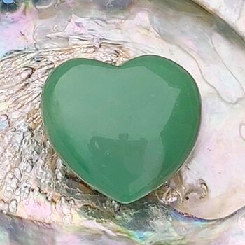 Green Aventurine Puff Heart