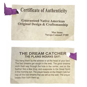 Purple Dream Catcher 6 inch wide