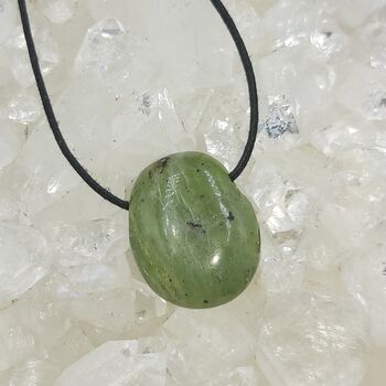 Drilled Jade Tumbled Stones