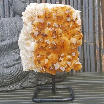 Citrine Cluster on Lollipop Stand No2a