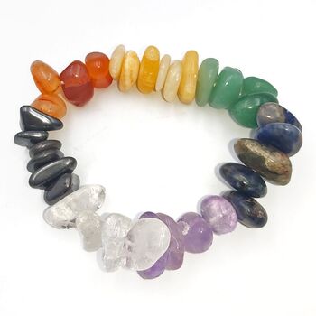 Chunky Chakra Chip Bracelet