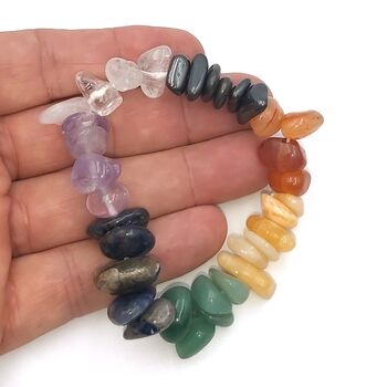 Chunky Chakra Chip Bracelet
