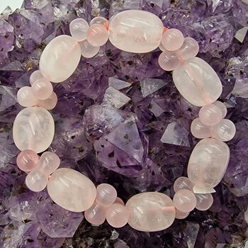 Rose Quartz Grapes Bracelet