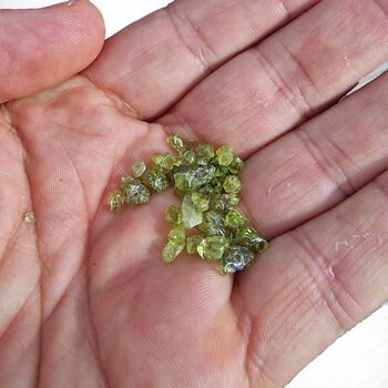 Small Peridot Crystals Rough 5grams