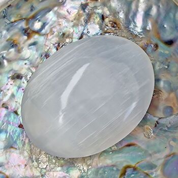 Selenite Palm Stones