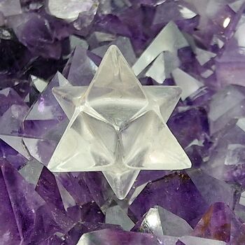 Quartz Crystal Merkaba Stars 3cm