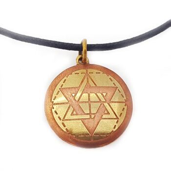 Star of Solomon Amulet in Brass & Copper
