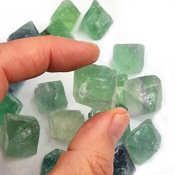 Green Fluorite Octahedron Crystals
