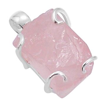 Pink Morganite Pendant, Sterling Silver Mount