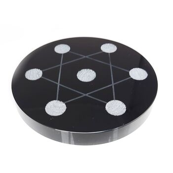 Star of Solomon Grid Display Stand in Obsidian
