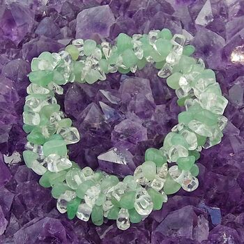 Aventurine & Quartz Crystal Bracelet