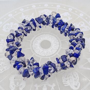 Lapis Lazuli and Quartz Crystal Bracelet
