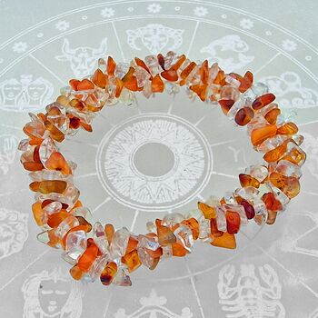 Carnelian & Quartz Triple Bracelet