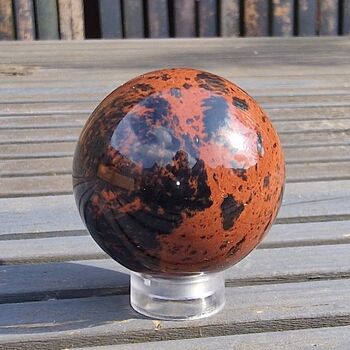 Mahogany Obsidian Sphere