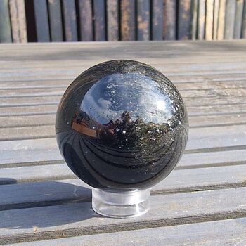 Silver Sheen Obsidian Spheres 35mm
