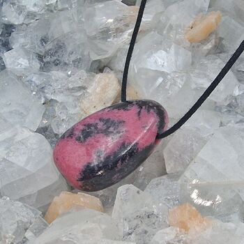 Side drilled Rhodonite Tumble Stones