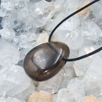 Side Drilled Smoky Quartz​ Tumbled Stone