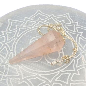 Rose Quartz Dowsing Pendulum